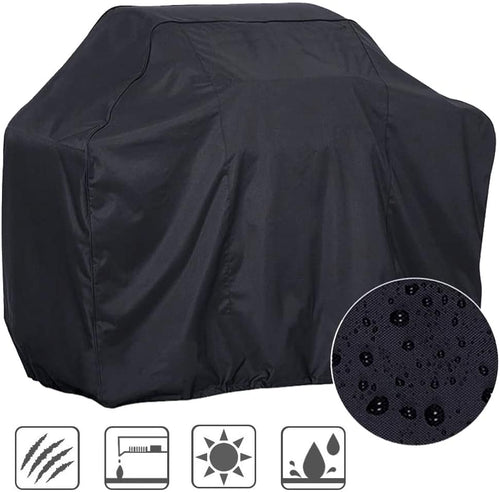 Copertura Barbecue 145x61x117cm Impermeabile Telo Protettivo per BBQ Grill Resistente Impermeabile Anti-UV Anti-Polvere Nero