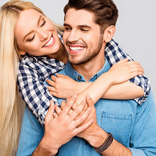 Carica l&#39;immagine nel visualizzatore di Gallery, Bracciale Uomo Pelle Chiusura in Acciaio Marrone (Non Regolabile) - Ilgrandebazar