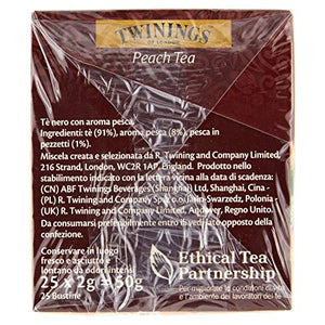 Twinings - Tè nero, aromatizzato alla pesca - 50 g