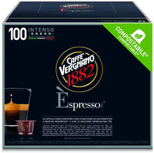Carica l'immagine nel visualizzatore di Gallery, Caffè Vergnano 1882 Èspresso Cremoso, 100 Capsule, Compatibili Nespresso, Compostabili