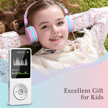 Carica l'immagine nel visualizzatore di Gallery, Lettore MP3, Lettore Musicale con Scheda SD da 32 GB, Lettore MP3 Bambini Portatile Lossless Sound con Radio FM/Registratore Vocale/Video/E-Book (Cuffie, Cavo USB inclusi) bianca