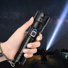 Carica l'immagine nel visualizzatore di Gallery, Kit torcia tattica ricaricabile,LED super luminoso da 2000 lumen 5 modalità Zoomable, Impermeabile Potente per caccia di emergenza Escursionismo in campeggio(18650 Batteria e caricabatterie inclusi)