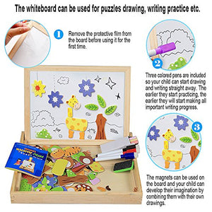 Puzzle Magnetico Blocchi Costruzioni Magnetiche InnooBaby di legno...