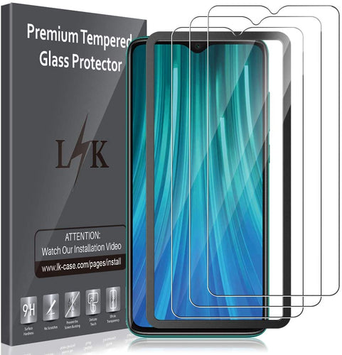 LK Pellicola Protettiva per Xiaomi Redmi Note 8 PRO Vetro Temperato,[3-Pezzi] [9H Durezza] Protezione Schermo Screen Protector [Strumento per Una Facile Installazione] [Alta Trasparente]