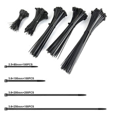 Carica l&#39;immagine nel visualizzatore di Gallery, 500 Pezzi Fascette stringicavo autobloccanti in nylon,Fascette Plastica per... - Ilgrandebazar