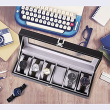 Carica l&#39;immagine nel visualizzatore di Gallery, FEMOR Scatola Porta Orologi per 6 orologi, Custodia Orologi, Cofanetto... - Ilgrandebazar