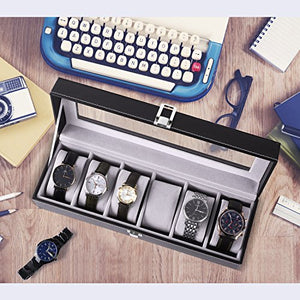 FEMOR Scatola Porta Orologi per 6 orologi, Custodia Orologi, Cofanetto... - Ilgrandebazar