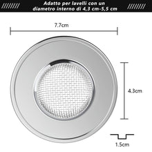 Carica l&#39;immagine nel visualizzatore di Gallery, Anpro 2 Filtro Lavello Cucina in acciaio - Colino Acciaio 7.7cm, Argento - Ilgrandebazar