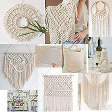 Carica l'immagine nel visualizzatore di Gallery, YIKEF Cotone di Macrame Filato,Fatta a Mano Corda Macramé in 200M-3mm