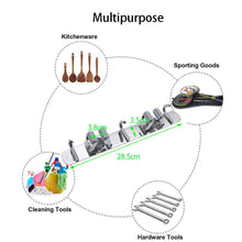 Carica l&#39;immagine nel visualizzatore di Gallery, SPTwj, porta scopa e mocio, organizer da parete per utensili Silver - Ilgrandebazar