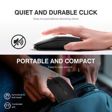 Carica l&#39;immagine nel visualizzatore di Gallery, INPHIC Mouse Wireless Ricaricabile, Ottico Mini M Size, Nero magico - Ilgrandebazar
