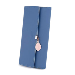 Portafoglio Donna Cerniera Lunga con Portamonete Pendente in Pelle Fog Portafoglio Donna Cerniera Lunga con Portamonete Pendente in Pelle Fog