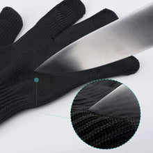 Carica l'immagine nel visualizzatore di Gallery, Guanti da lavoro resistenti al taglio ai coltelli, Black - Ilgrandebazar