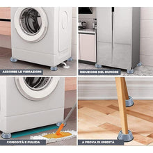 Carica l&#39;immagine nel visualizzatore di Gallery, 8 Pcs Piedini Antivibrazione Lavatrice Supporto Universale Contro le Vibrazioni Piedini di Gomma Antivibranti e Antiscivolo per Mobili ed Elettrodomestici