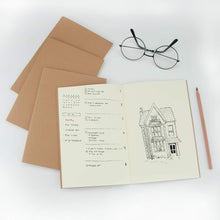 Carica l&#39;immagine nel visualizzatore di Gallery, VEESUN Blocco Note A5 Set da 10, Quaderno Schizzi per A5/10Pcs, Beige.