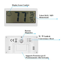 Carica l&#39;immagine nel visualizzatore di Gallery, KKmoon 3.3&quot; Mini LCD digitale Termometro Igrometro misuratore DC206?, Bianco - Ilgrandebazar