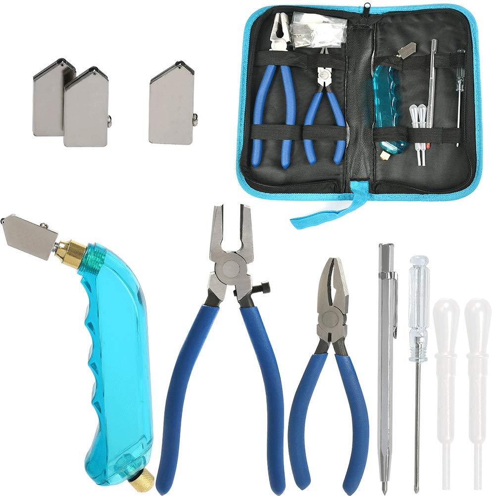 Taglia Vetro per Vetri Tagliavetro a Olio Professionale 12pz Pinze BUYGOO... - Ilgrandebazar