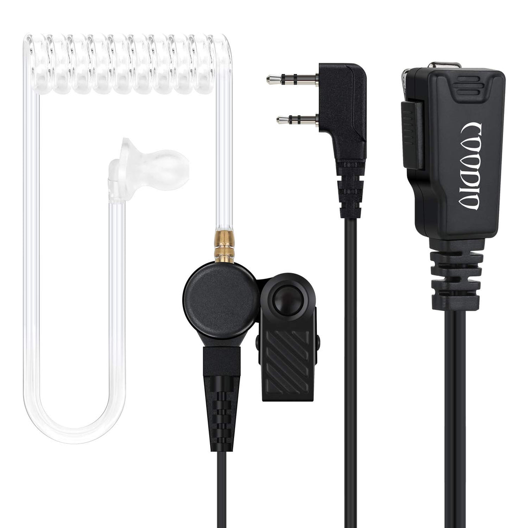 COODIO Kenwood Radio Cuffia 2-Pin Microfono con Auricolare [Tubo Acustico]... - Ilgrandebazar
