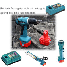 Carica l&#39;immagine nel visualizzatore di Gallery, Dosctt Batteria Sostituzione per Makita 12V 3,0Ah Ni-MH 12V-1 Pack, Rosso