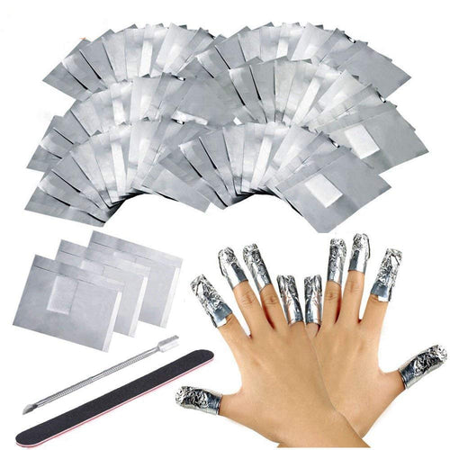 200PCS Remover Foil Wraps del Rimuovere smalto gel per Unghie, Fogli di two - Ilgrandebazar