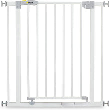 Carica l&#39;immagine nel visualizzatore di Gallery, Hauck Open&#39;n Stop Cancelletto di Sicurezza 96 - 101 cm, Estensione 21 cm a pressione, senza fori, Compatibile con Estensioni Separate e Adattatore Y, Metallo, Bianco, Per ringhiere rotonde