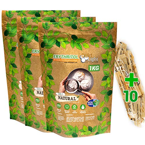 Eritritolo 100% Naturale Consumo Sostenibile 3Kg Dolcificanti 0 Calorie +...