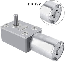 Carica l'immagine nel visualizzatore di Gallery, DC 12V Riduttore Reversibile Motore Elettrico Turbina ad Alta Coppia Riduttore a Vite Senza Fine (5RPM)