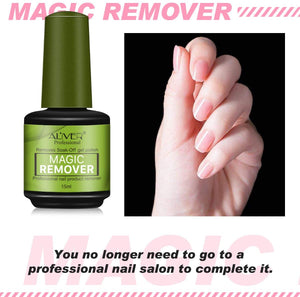 2 Pezzi Magic Soak Off Gel Nail Polish Remover, Quick and Safe, Rimuove lo Smalto in Gel Soak-Off in 3-5 Minuti, Facilmente e Rapidamente, Non Danneggia le Unghie