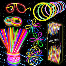 Carica l&#39;immagine nel visualizzatore di Gallery, Kimimara Braccialetti Luminosi,Starlight Fluorescenti,100 8 &quot;Glowsticks... - Ilgrandebazar