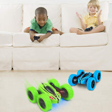 Carica l&#39;immagine nel visualizzatore di Gallery, ThinkMax Stunt Car Radiocomandata, 2.4 GHz Macchina Telecomandata, 4WD Double-Sided RC Auto Telecomando Rotazione 360 (Blu)