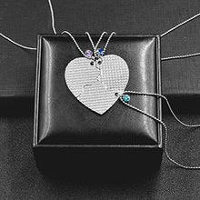 Carica l'immagine nel visualizzatore di Gallery, Elegant Rose, collana con ciondolo a cuore in argento a 3 pezzi, con... - Ilgrandebazar