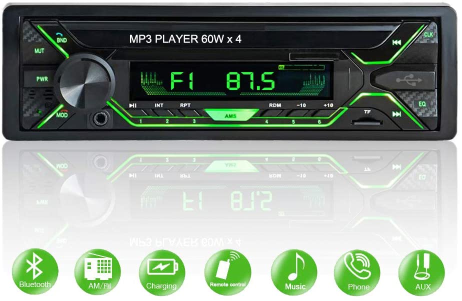 Aigoss Autoradio Bluetooth Stereo Auto 1 Din Car Radio FM Ricevitore 6 –