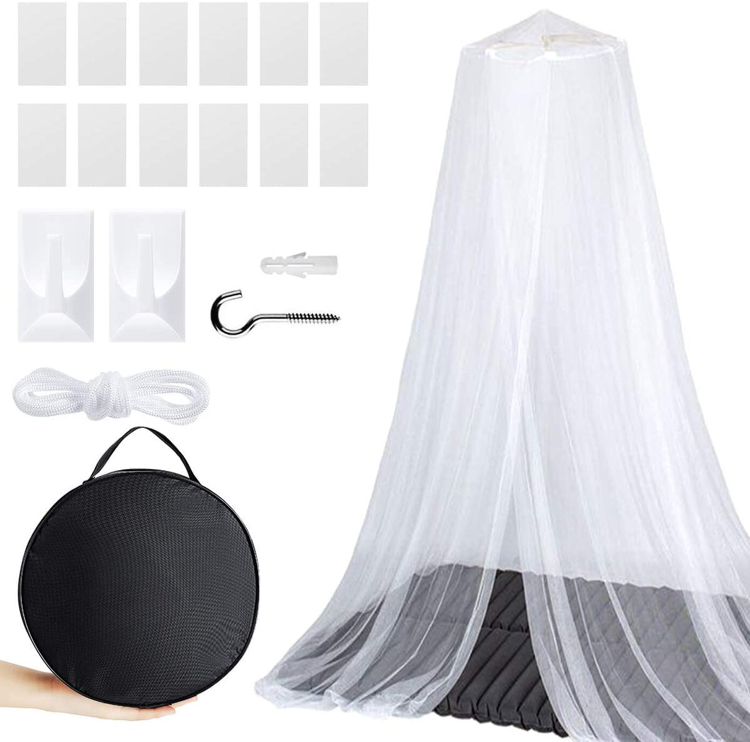 EXTSUD Zanzariera a Tenda per Letto Rete Antizanzare Reti da Letto Zanzariera Bianca Universale a Cupola per Letto Matrimoniale Singolo Tende Zanzariere a Baldacchino per Tutti Tipi di Letto