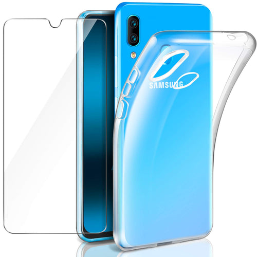 Leathlux Cover Samsung Galaxy A40 Custodia Trasparente + Pellicola Vetro... - Ilgrandebazar