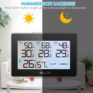 FOCHEA Stazione Meteorologica con 3 Sensore Esterno, Meteo Wireless... - Ilgrandebazar