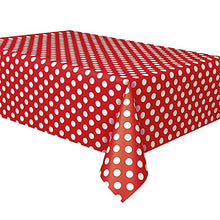 Carica l&#39;immagine nel visualizzatore di Gallery, Unique Party 50262 - Tovaglia Plastificata con Pois Confezione da 1, Rosso