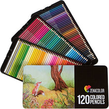Carica l&#39;immagine nel visualizzatore di Gallery, Zenacolor - 120 Matite Colorate (Numerato) con Scatola in Metallo - 120... - Ilgrandebazar