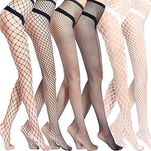 Carica l&#39;immagine nel visualizzatore di Gallery, MOOKLIN 6 Paia Calze a Rete Fishnet Socks Collant Coprente Elasticizzato...