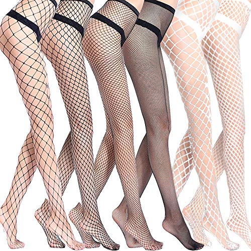 MOOKLIN 6 Paia Calze a Rete Fishnet Socks Collant Coprente Elasticizzato...