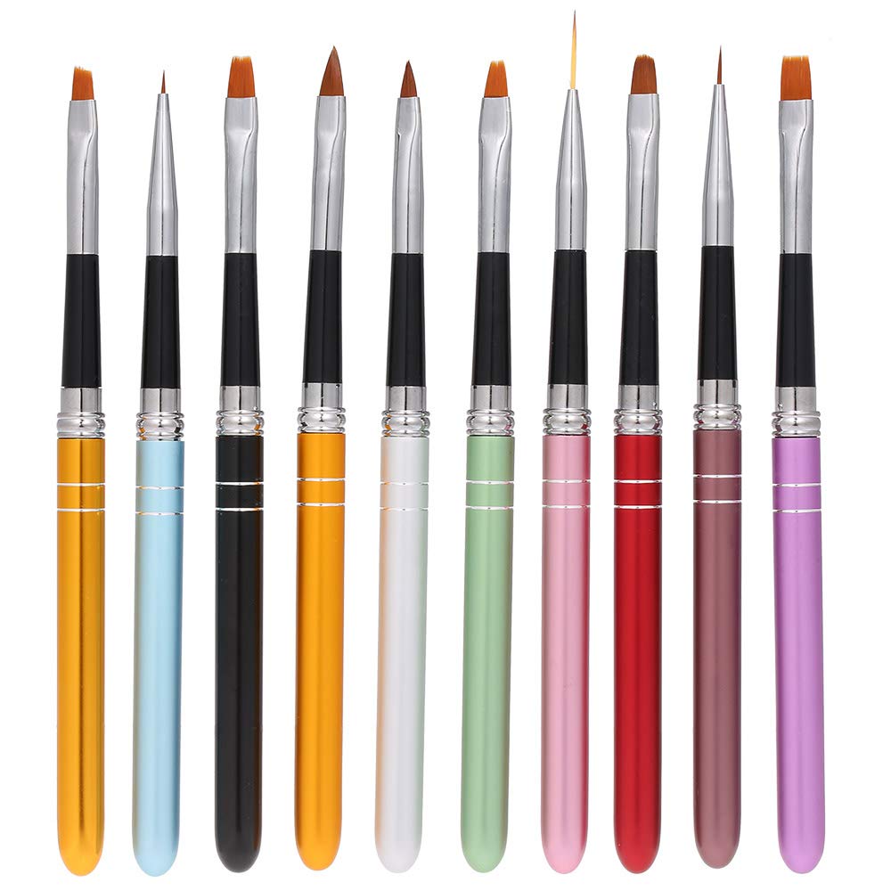 Anself 10pcs pennelli per unghie Art Design Polacco Brush Pen Set Tipo –