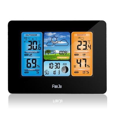 Konesky Stazione Meteo Wireless, barometro termometro Temperatura Nero - Ilgrandebazar