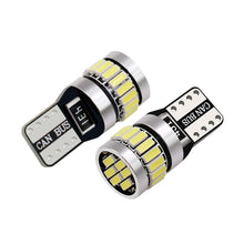 Carica l&#39;immagine nel visualizzatore di Gallery, 4pcs W5W T10 LED Canbus Auto Lampada 194 168 24 Leds 4014SMD 12V, Bianco - Ilgrandebazar