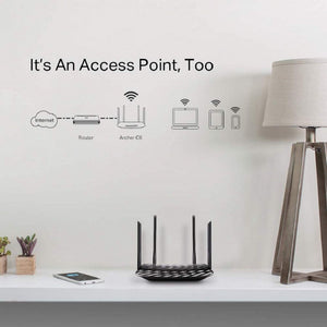 TP-Link Archer C6 Gigabit Router Wi-Fi Dual Band AC1200 AC1200, Nero - Ilgrandebazar