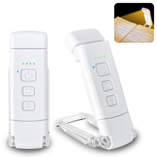 Carica l'immagine nel visualizzatore di Gallery, Alyvisun Luce da Lettura, 3 Modalità di Colore e 5 Livelli di Luminosità Regolabili, [Funzione Timer e Ricaricabile via USB], Lampada da Libro con Clip, Autonomia 80 ore (bianco)