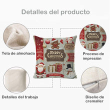 Carica l'immagine nel visualizzatore di Gallery, Gudotra 4pz Natale Federa per Cuscini 40x40cm 45x45cm Copricuscini Divano Babbo Alce Decorazioni Natalizie per Divano