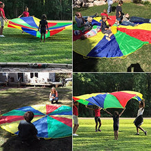 Carica l&#39;immagine nel visualizzatore di Gallery, Paracadute Ludico Arcobaleno da Gioco Diametro Set Festa per Bambini &#39;con 12 Manici 350 cm