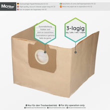 Carica l&#39;immagine nel visualizzatore di Gallery, 1 set da 10 sacchetti per aspirapolvere e 1 filtro a cartuccia, adatto per aspirapolvere multiuso Kärcher della serie WD3 e MV3