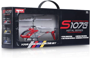 Syma S107G 3 Canali RC Elicottero con Lega Copter con Giroscopio Incorporato Rosso