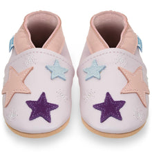 Carica l'immagine nel visualizzatore di Gallery, Juicy Bumbles Scarpe Bimba Primi Passi Scarpine Neonata in Morbida Pelle - Stelle - 6-12 Mesi