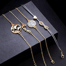 Carica l&#39;immagine nel visualizzatore di Gallery, Braccialetto Set di Gioielli, Dsaren Regolabile Bracciale a Mappa E Tartaruga - Ilgrandebazar